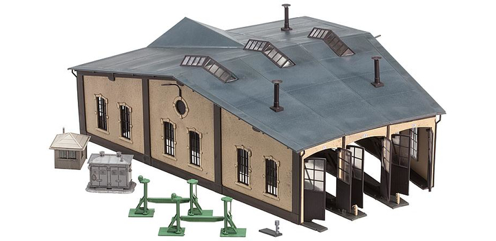 120277 Faller Ronde locomotiefloods met aandrijving