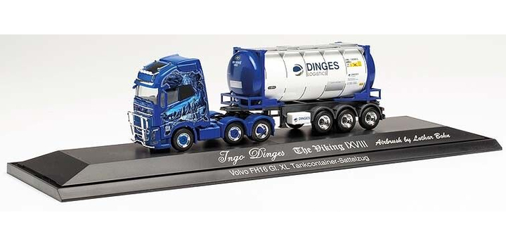 122184 Herpa Volvo FH Gl. XL 6x2 T.Sz. Ingo Dinges 1:87