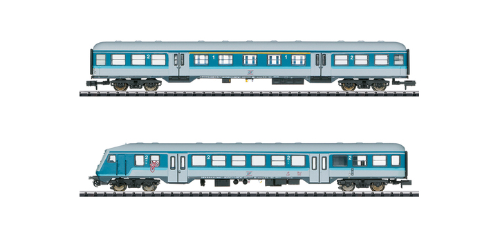 18262 Minitrix N 2-delige Wagen-Set ?Blaulinge?