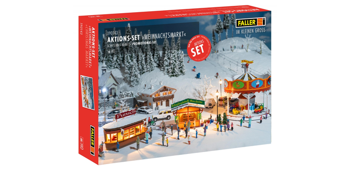 190143 Faller ACTIESET Kerstmarkt 1/87