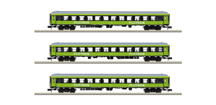 15462 Minitrix N Sneltreinrijtuigenset Flixtrain