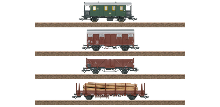 24140 Trix Set goederenwagens Nebenbahn DB III