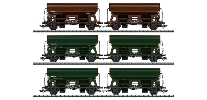 24169 Trix 6-delige set zwenkdakwagens van Agrorail CZ Railco
