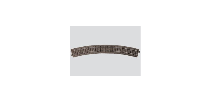 24430 Gebogen rail R4 = 579,3 mm. Boogstraal 30?