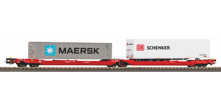24619 Piko Taschenwagen T3000e met 1 PNO Trailer en 1 40ft Container Maersk