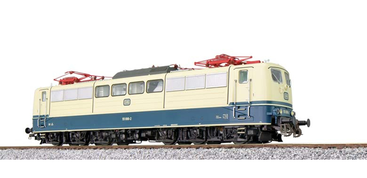 31036 ESU E-lok BR 151 088-2 Oceaanblauw Beige - 1988 - Sound en digitale pantograaf DC/AC