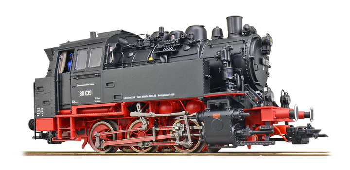 31651 ESU Stoomlocomotief BR 80 039 Museum, zwart, Ep. VI, LokSound, dubbele rookgenerator, rangeerkoppeling DC/AC