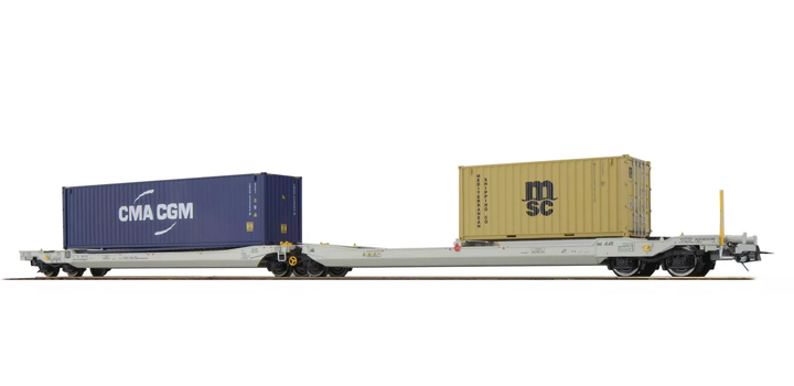 36545 ESU Pullman AAE NL Taschenwagen Bauart Sdggmrs CMA - MSC