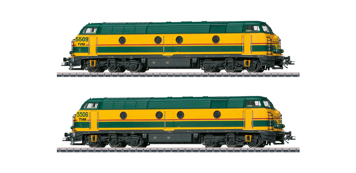 37602 Marklin Diesellocomotief serie 55 in dubbeltractie SNCB/NMBS TVM MFX Sound