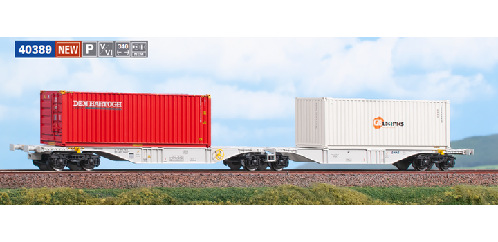 40389 ACME Containerdraagwagen Type Sggrrmss 90 AAE Den Hartogh & GB Logistics