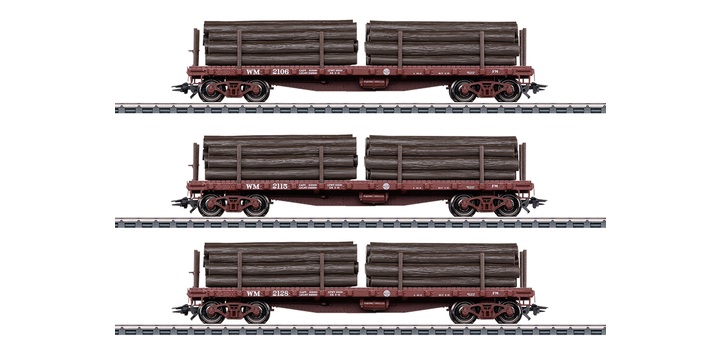 45600 Marklin Set platte wagens US Shay