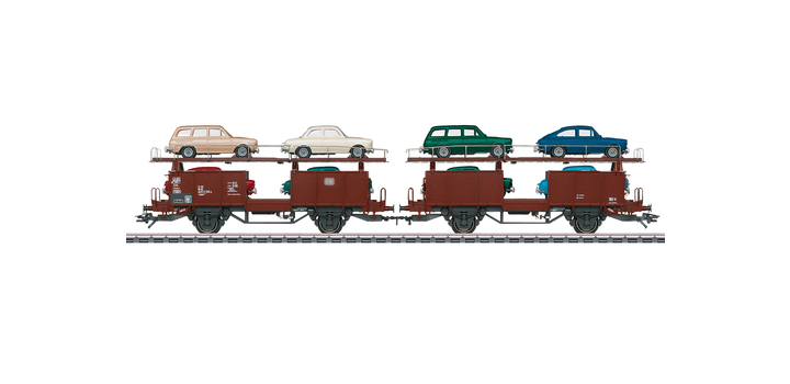 46139 Marklin Autotransportwagen Laaes belading van modelauto's VW type 3 1500 en 1600 DB