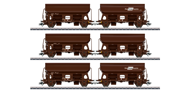 46308 Marklin 6-delige set zwenkdakwagens Rail Cargo Austria ?BB