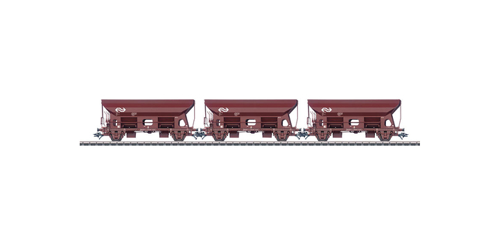 46317 Marklin Set 3-delig NS Zijlossers bruin