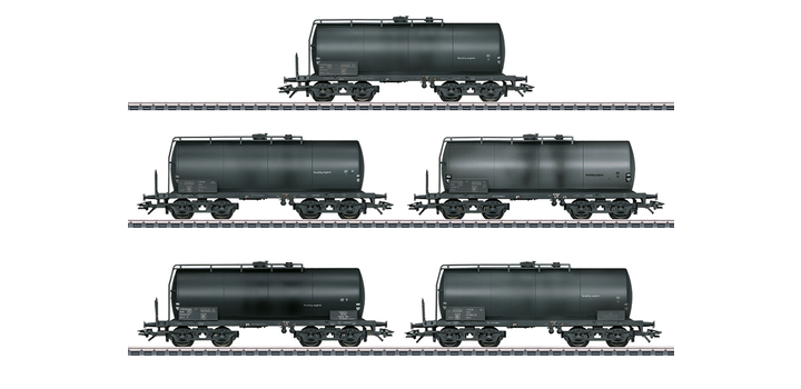 46538 Marklin 5-delige set standaardketelwagens DR