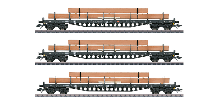 47153 Marklin Set rongenwagens met lading hout