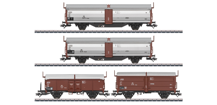 47301 Marklin Set schuifdak-/schuifwandwagens Tbes-t-66
