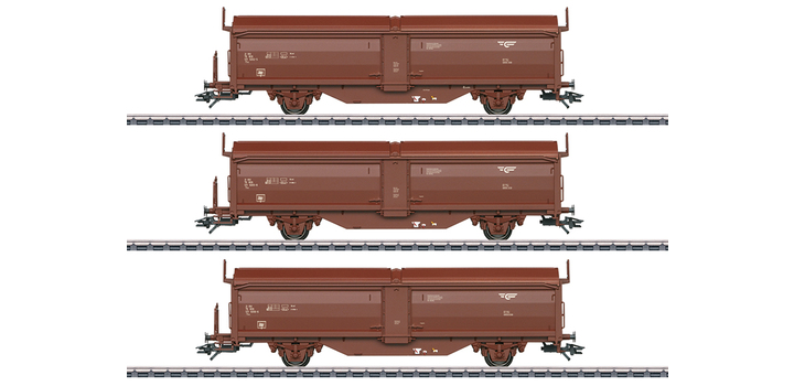 47302 Marklin Set schuifdak-/schuifwandwagens Tbis NSB