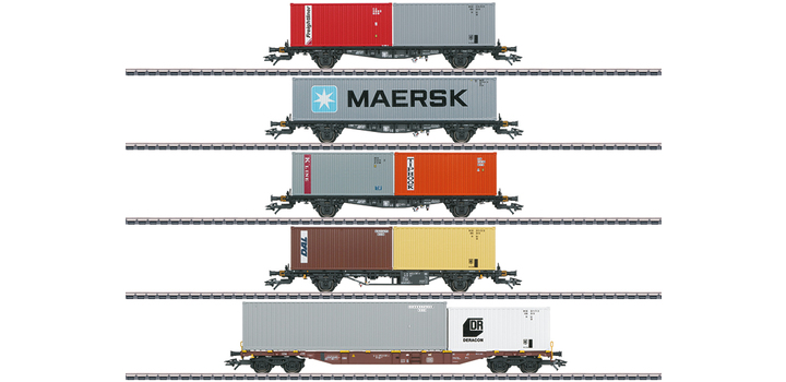 47680 Marklin 5-delige Set containerwagens DB MHI