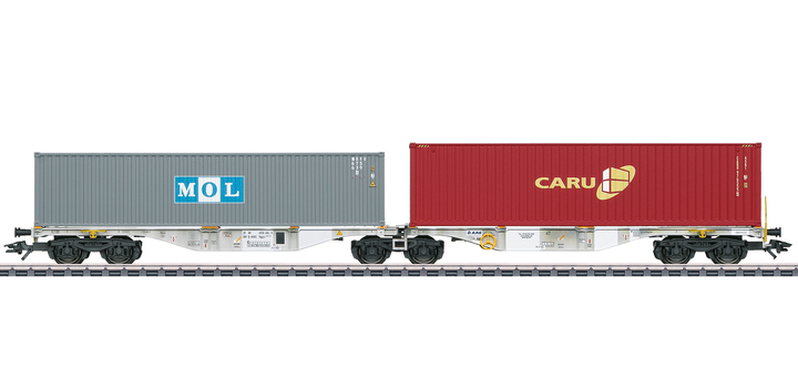 47811 Marklin Dubbele containerwagen type Sggrss 80 AAE Railease S.?r.l