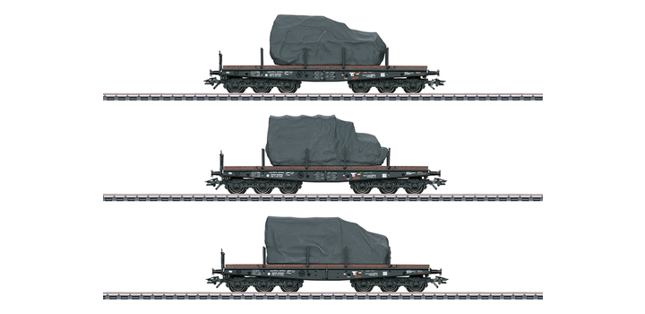 48660 Marklin Set platbodemwagons voor zwaar transport type SSyms K?ln