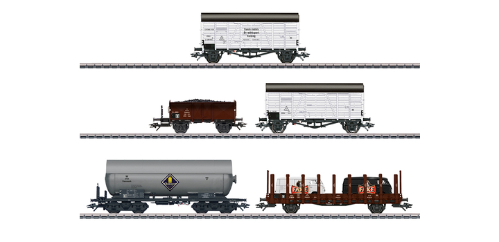48834 Marklin 5-delige set goederenwagens DSB