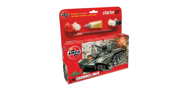 55109 Giftset Cromwell MkIV Tank 1:76 Met verf, lijm & kwast HUMBROL