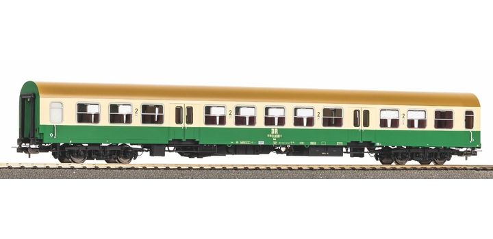 28004 Piko Halberstädter Mitteleinstiegswagen beige-grün 2. Klasse braunes Dach DR Ep. IV