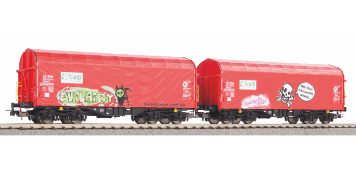 58257 Piko 2-delige set NS CAIB SHIMMNS wagens met graffiti