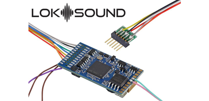 58416 ESU LokSound 5 DCC/MM/SX/M4 6-pin NEM651 met luidspreker 11x15mm LEEG