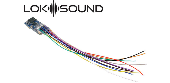 58813-1 ESU LokSound 5 Micro DCC/MM/SX/M4 Bedraad met luidspreker 11x15mm MET GELUID