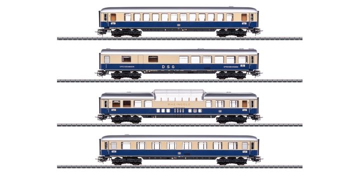 40852 Marklin Replica Set 4-delig TEE Rheingold 'Tin Plate'