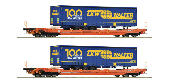 6600064 Roco Set Taschenwagen T5 Wascosa 100 jaar LKW Walther