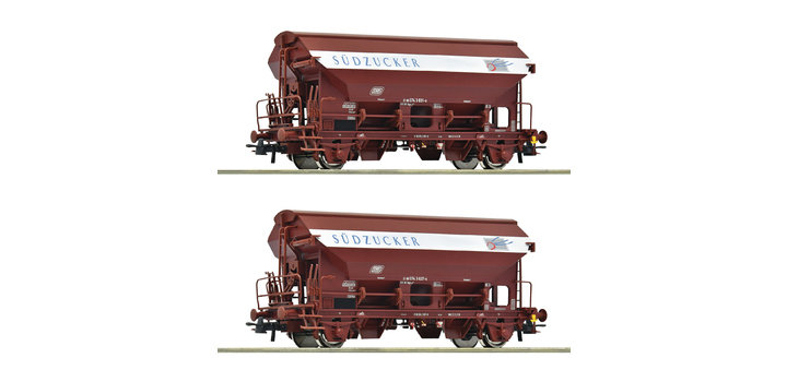 6600124 Roco Set 2-delig Zwenkdakwagen SUDZUCKER DB