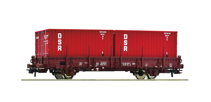 6600138 Roco Rongenwagen met containers DSR DR