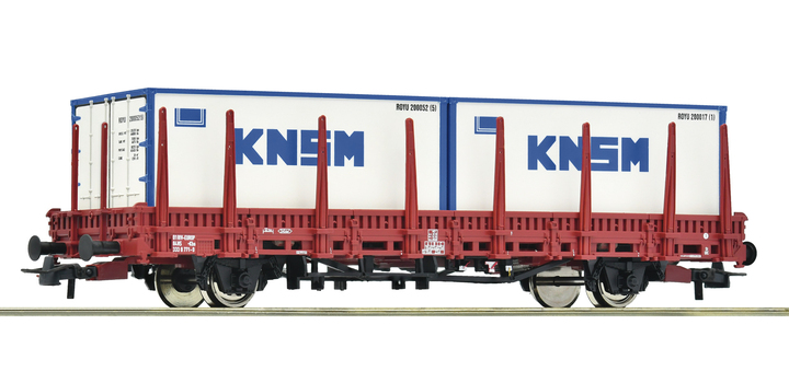 6600152 Roco Rongenwagen met containers KNSM NS