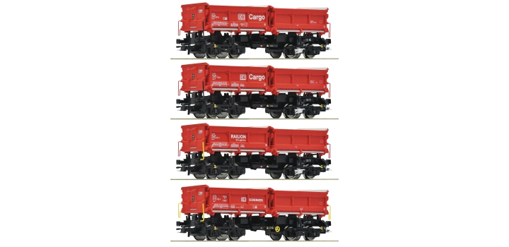 6600202 Roco 4-delige set Muldenkippwagen DB AG