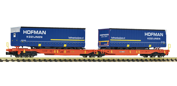 6660118 Fleischmann N Doppeltaschen-Gelenkwagen T2000 Wascosa Hofman Kozijnen