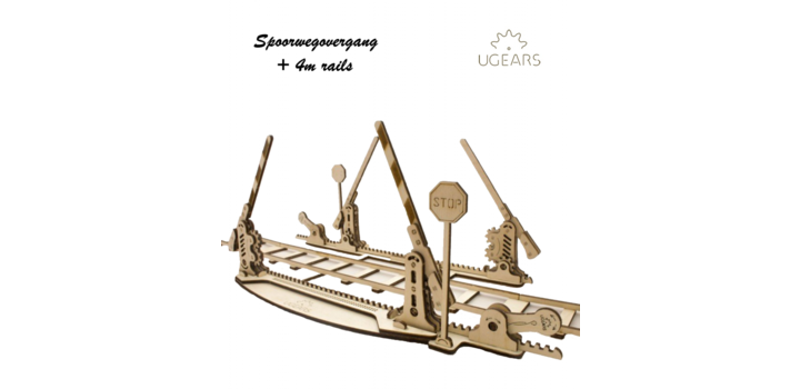 70014 Ugears Spoorwegovergang + 4m rails