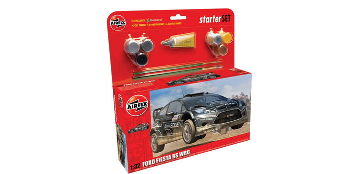 55302 AirFix Giftset Ford Fiesta WRC 1:32 Met verf, lijm & kwast HUMBROL