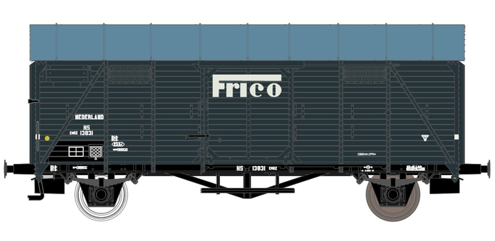 23403 Exact-Train NS CHGZ 13831 gesloten goederenwagen Frico Ep. III