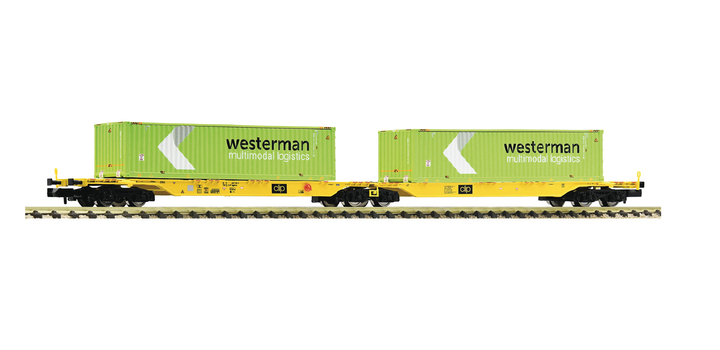 825342 Fleischmann N Container-Doppeltragwagen CLIP Westerman