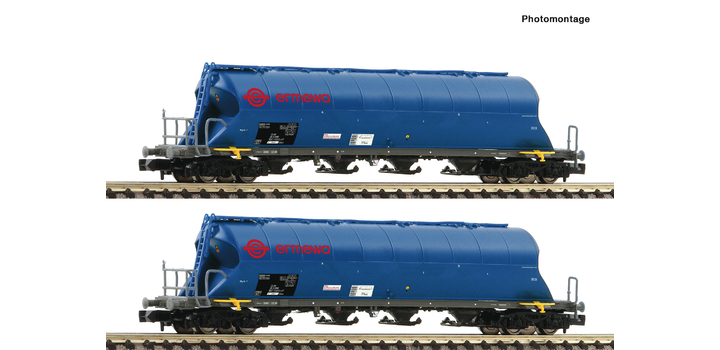 849007 Fleischmann N set Staubsilowagen Ermewa