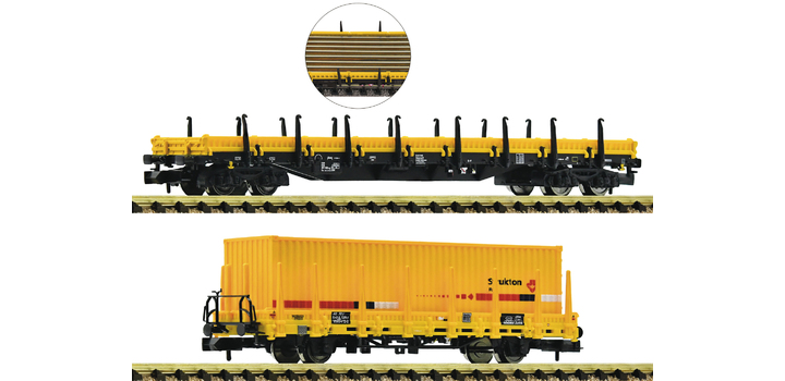 880908 Fleischmann N Set goederenwagens Strukton Rail
