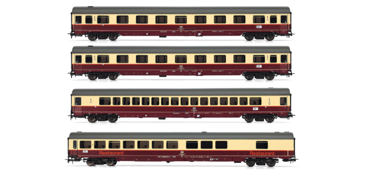 HR4346 Rivarossi DB 4-tlg. Set Reisezugwagen TEE Rheingold Amsterdam-Basel 1983 (1/2)