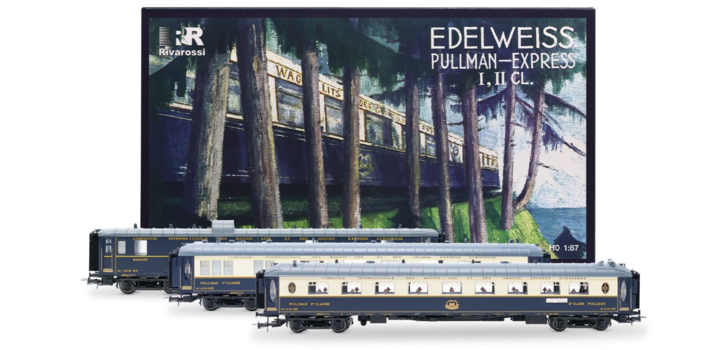 HR4391 Rivarossi Oriënt-Express rijtuigen 'Edelweiss Pullman Express' Set 2 CIWL