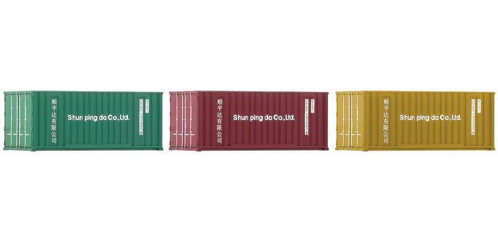 05217 Roco Set 3-delig 20' container