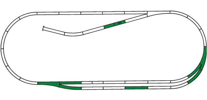 42011 Roco Line met bedding railsset C