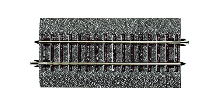 42512 Roco Line met bedding Rechte rail 1/2, 115mm