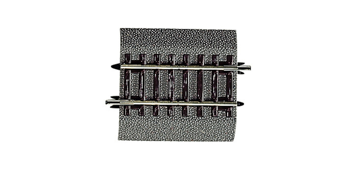 42513 Roco Line met bedding Rechte rail 1/4, 57,5mm